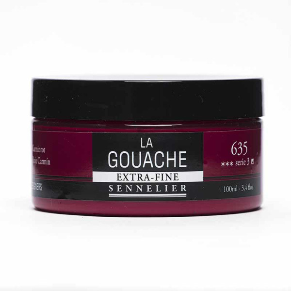 photo-Gouache - Extra-fine - Rouge carmin - 635 - Sennelier - Pot de 100ml - Beaux-arts