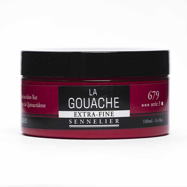 photo-Gouache - Extra-fine - Rouge quinacridone - 679 - Sennelier - Pot de 100ml - Beaux-arts