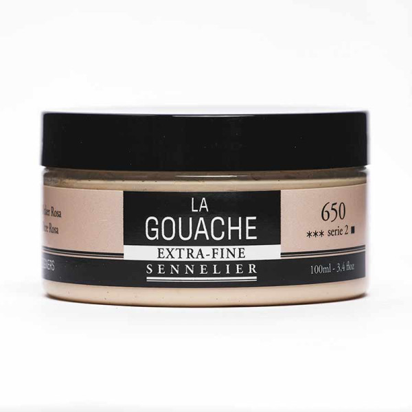 photo-Gouache - Extra-fine - Ocre rose - 650 - Sennelier - Pot de 100ml - Beaux-arts