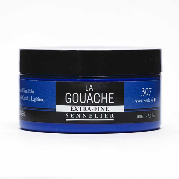 photo-Gouache - Extra-fine - Bleu de cobalt véritable - 307 - Sennelier - Pot de 100ml - Beaux-arts
