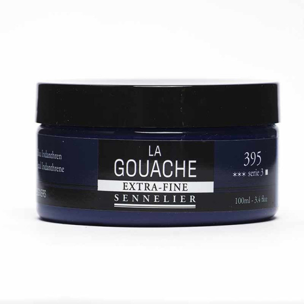 photo-Gouache - Extra-fine - Bleu d'Indanthrène - 395 - Sennelier - Pot de 100ml - Beaux-arts