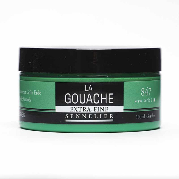 photo-Gouache - Extra-fine - Vert Véronèse - 847 - Sennelier - Pot de 100ml - Beaux-arts