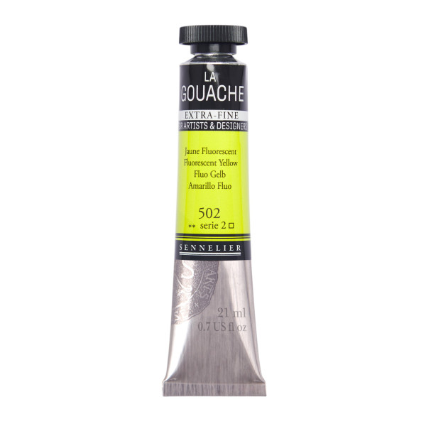 photo-Gouache - Extra-fine - Jaune fluorescent - 502 - Tube de 21ml - Sennelier