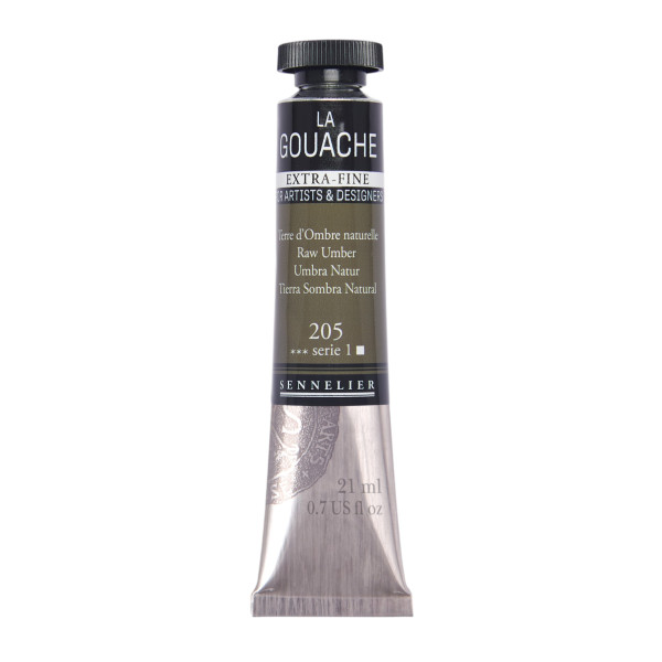 photo-Gouache - Extra-fine - Terre d'ombre naturelle - 205 - Tube de 21ml - Sennelier