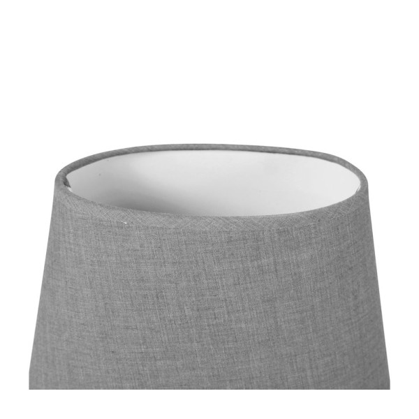 Abat-jour - Ovale - Gris clair - Pour lampe - Base 20,5 cm - Culot E14
