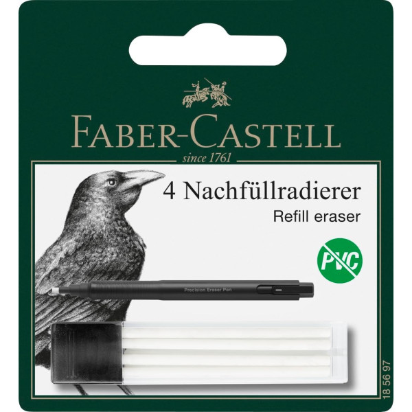 photo -Lot de 4 recharges pour stylo gomme - Diamètre 2,5mm - Faber-Castell