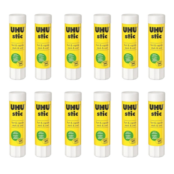 photo - Lot de 12 bâton de colle blanche - 40 G - Uhu