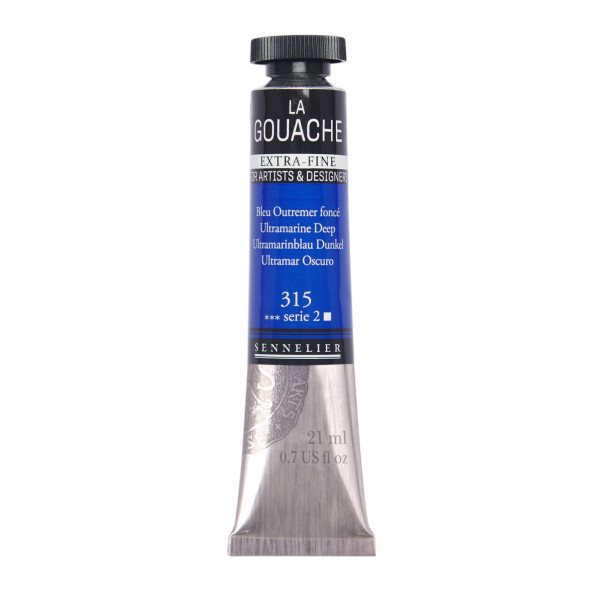 photo-Gouache - Extra-fine - Bleu outremer foncé - 315 - Tube de 21ml - Sennelier
