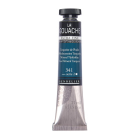 photo - Gouache - Extra-fine - Turquoise de phtalo - 341 - Tube de 21ml - Sennelier
