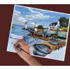 Peinture au numéro - Rivage Breton - 30x40 - Toile + peinture + pinceaux - Enjoy Art