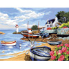 photo - Peinture au numéro - Rivage Breton - 30x40 - Toile + peinture + pinceaux - Enjoy Art