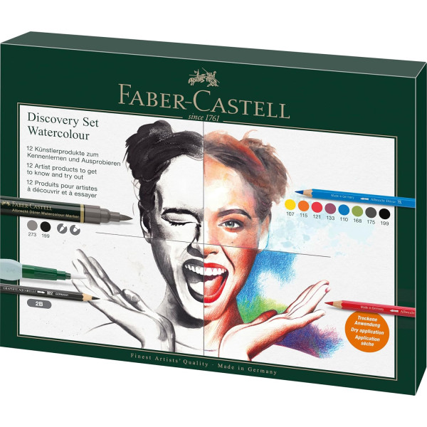 photo - Set découverte aquarelle - Crayons + Feutres + pinceau réservoir - Faber-Castell - Albrecht Dürer