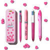 Set d'écriture - Stylo roller + porte-mines + stylo bille 4 couleurs + surligneur - Rose - Bic - Summer Collection