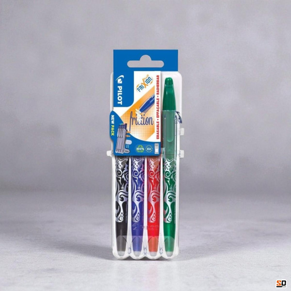 Etui De 4 Stylos Frixion - Assortiment - Pointe Moyenne 0.7Mm - Pilot