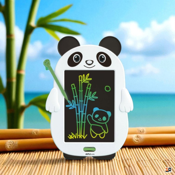 Tablette à dessin - Écran LCD 8,5 pouces - Avec stylet - Effaçable - Forme de panda - Apli Kids
