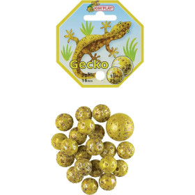 photo - Billes - Filet de 20 billes + 1 calot - Jaune - Gecko - Jeu - Enfant