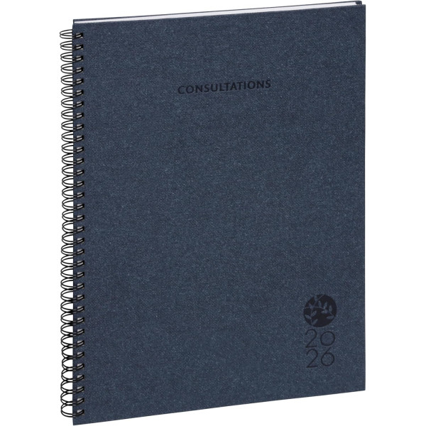 photo - Agenda semainier - Consultation S - 21 x 29,7 - Janvier à décembre 2026 - Bleu