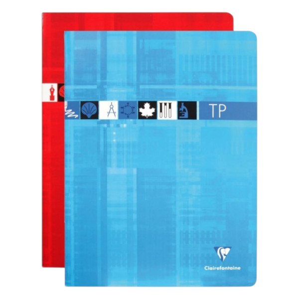 Cahier de travaux pratiques - 24x32(cm) - Grands carreaux - 120 pages - couverture en carton - sans spirale - Clairefontaine