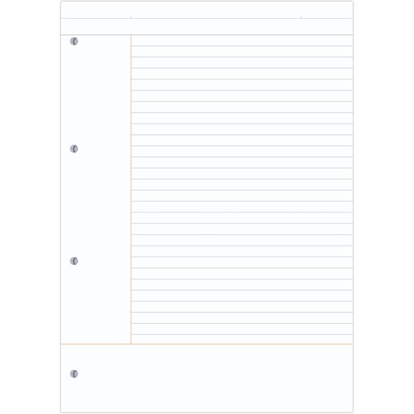 Bloc de cours - A4 - Lignes - 90g - 100 feuilles - Cornell notes - Clairefontaine