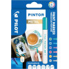 photo-Marqueurs - A base d'eau - Tous supports - Couleurs métal - 6 teintes - Pointe fine - Pilot Pintor