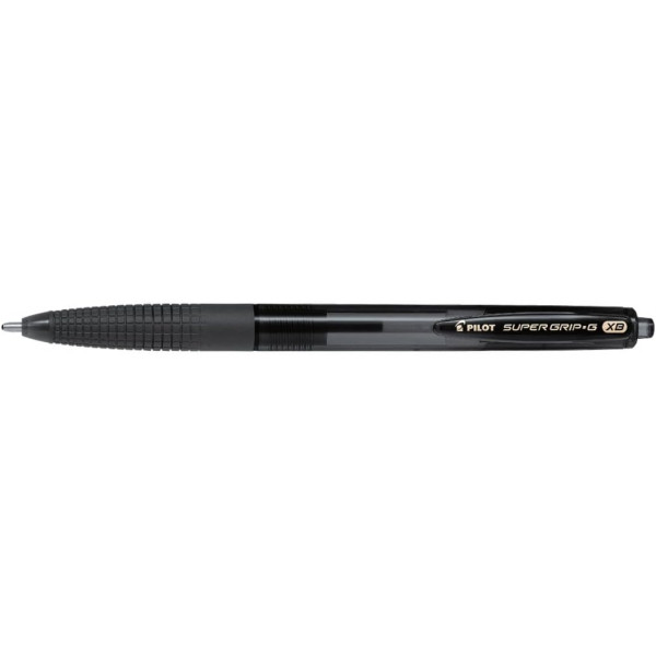 photo-Stylo bille - Noir - Rétractable - Pointe large - Pilot - Super Grip G