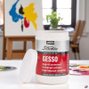 Gesso - Apprêt - Blanc - Acrylique - Huile - Gouache - Pébéo - Pot de 1L