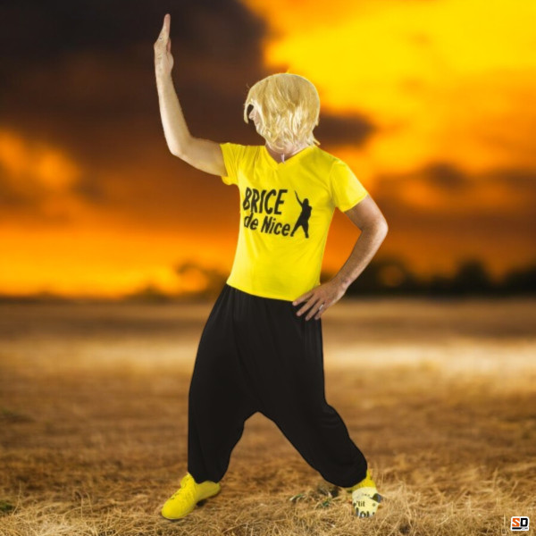 Déguisement - Brice de Nice - Pantalon + tee-shirt - Taille XS - Adulte/enfant