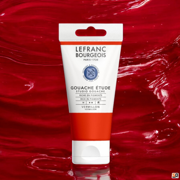 Gouache - Etude - Vermillon - 398 - Lefranc Bourgeois - Studio Gouache - 80ml