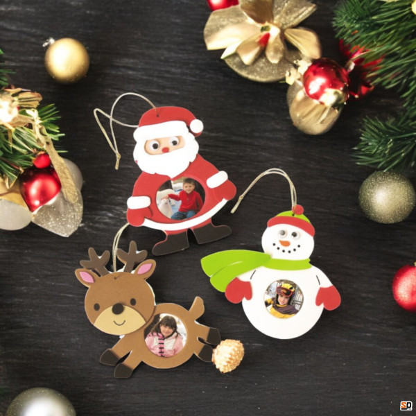Kit loisirs créatifs - Noël - 24 décorations pour le sapin - Cadre photo - CTOP