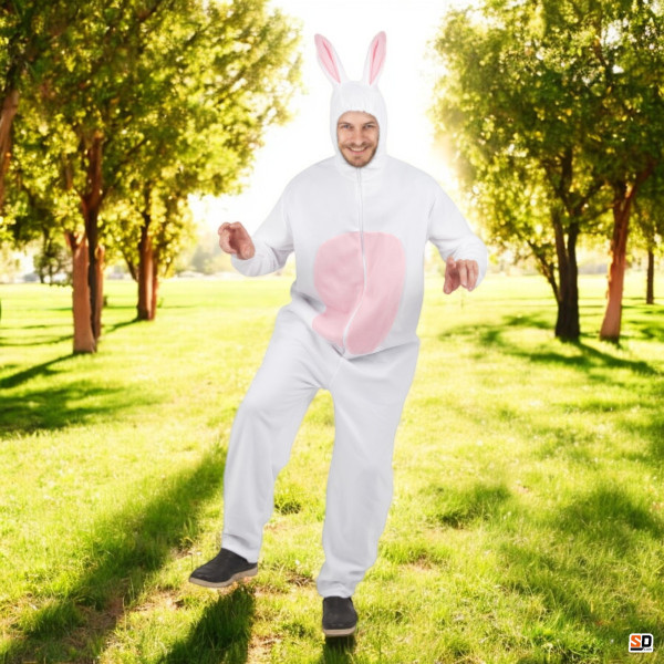Déguisement - Costume - Lapin - Blanc - Adulte - Taille L/XL
