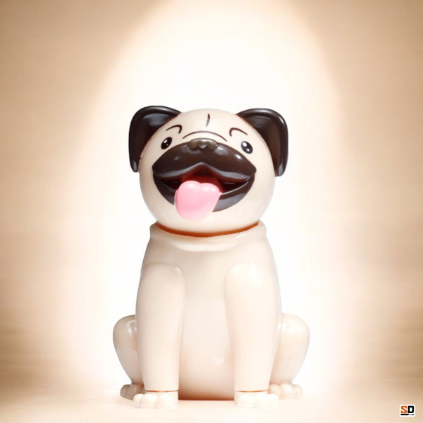 Figurine - Chien - Carlin - Humour - Décoration - 10cm de hauteur