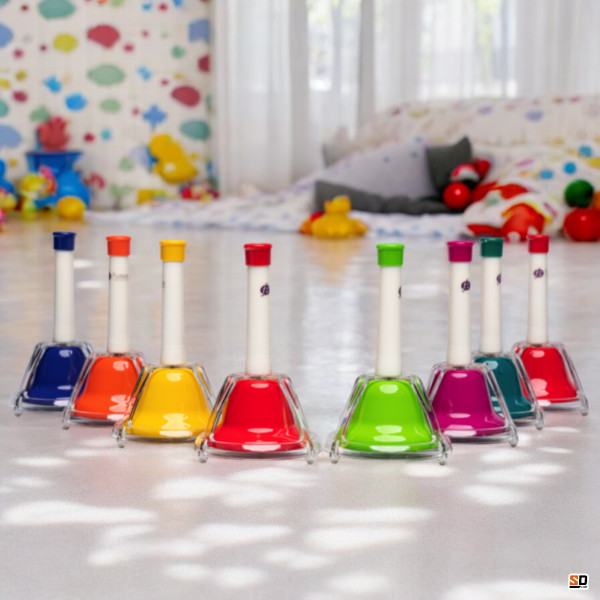 Jeu chromatique - 13 cloches accordées - Initiation à la musique - Enfant dès 3 ans