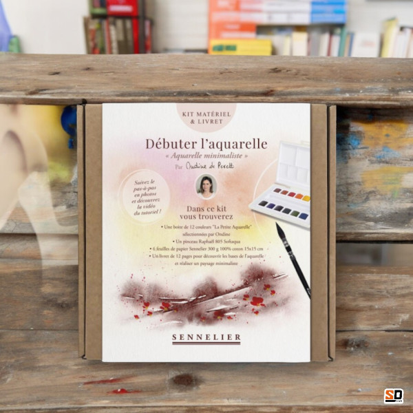 Coffret - Débuter l'aquarelle minimaliste - Ondine de Peretti - Sennelier - Initiation