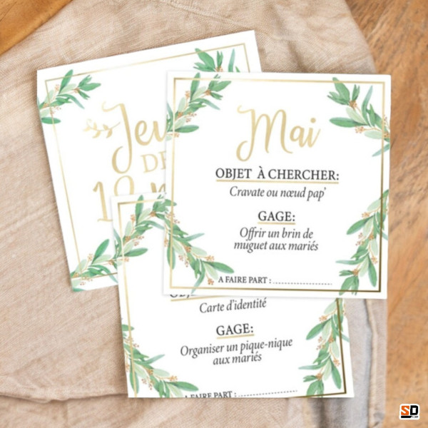Jeu des 12 mois - Animation - Mariage - Vive les mariés
