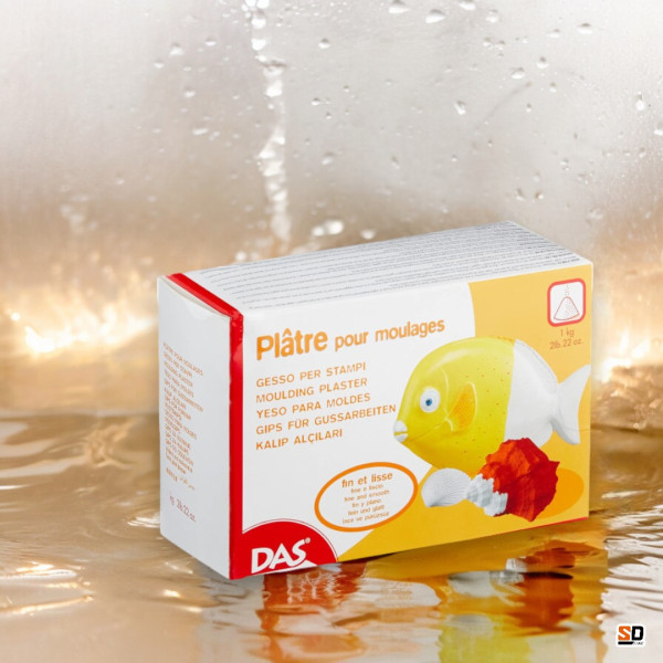 Plâtre en poudre - Moulage - Blanc - A mélanger - Sachet de 1kg - DAS