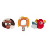 Jeu d'éveil - 3 hochets sensoriels - Peluches - Dès la naissance - Lilliputiens - Set Jack