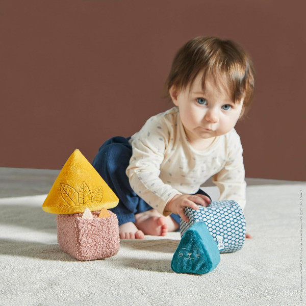 Jeu d'éveil - 4 formes sonores - Dès la naissance - Doux et coloré - Kaloo