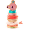 photo-Jeu d'éveil - Pyramide à empiler - Bois et velours - Dès 1 an - Flamant rose - Lilliputiens - Anaïs