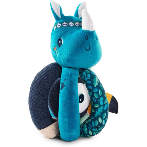 Jeu d'éveil - Hochet à poignées - Dès 3 mois - Lilliputiens - Marius le rhino