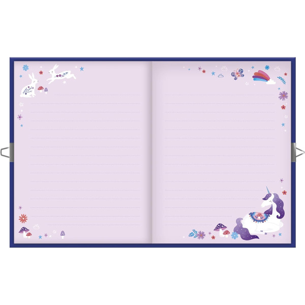 Journal intime - Carnet secret - Licorne - Avec cadenas et clés - Dès 6 ans - Janod