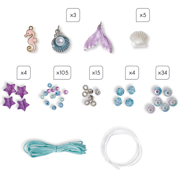 Kit loisir créatif - Création de bijoux - Sirène - Bracelet, collier - Dès 6 ans - Janod