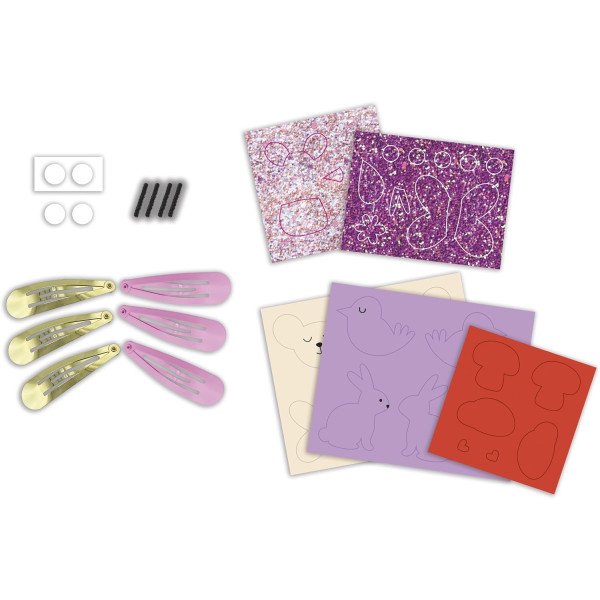 Kit loisirs créatifs - Création de 6 barrettes - Dès 5 ans - Activités créatives - Janod