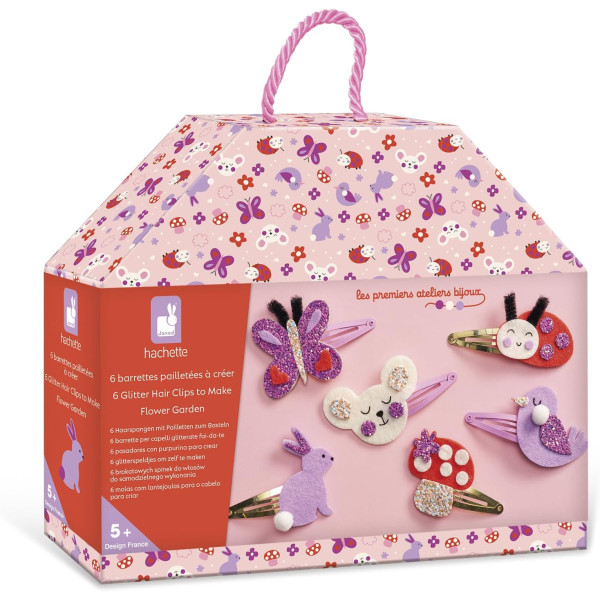 Kit loisirs créatifs - Création de 6 barrettes - Dès 5 ans - Activités créatives - Janod