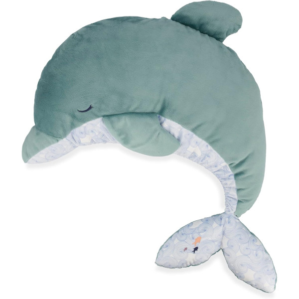 Peluche - Evolutive - Dauphin - Turquoise - 60cm - Apaisante, douce - Dès la naissance - Kaloo
