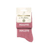 Chaussettes - Femme - Rose avec paillettes - Poulette pipelette - Taille 36/42 - Humour - Cadeau