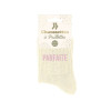 Chaussettes - Femme - Beige avec paillettes - Parfaite - Taille 36/42 - Humour - Cadeau