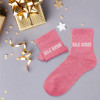 Chaussettes - Femme - Rose avec paillettes - Sale gosse - Taille 36/42 - Humour - Cadeau