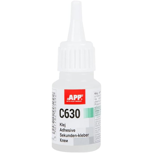 photo-Colle liquide - Super glue - Cyanoacrylate - Forte - Caoutchouc et plastique - APP C630