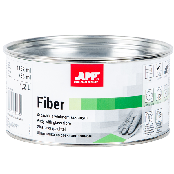 photo-Mastic polyester - Bi-composant - Avec fibre de verre - Acier, bois, béton, plastique - APP - 1,2L