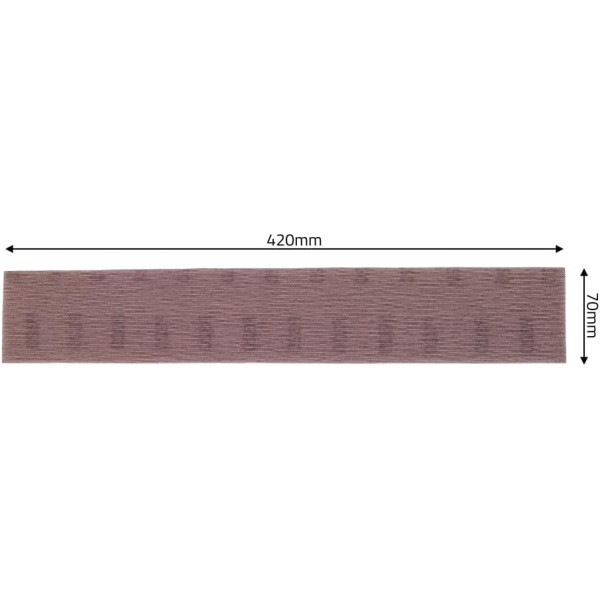 Bandes abrasives pour ponceuse - 70x420mm - Grain P120 - 50 pièces - Ntools - APP
